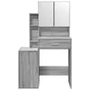A vanity table with a cabinet and shelves against a white background. Produktbild-Vorschau