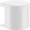 A white trash can with a lid. Náhled obrázku produktu