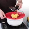 Topfdeckel aus Silikon, Überlaufstopper, hitzebeständig, Produktbild-Vorschau 4
