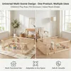 Parc pour bébé 90 x 200 cm en bois naturel, barrière de Voir les images du produit 3