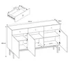 AX LIVING Kommode modern Dinley 155 cm Schwarz mit Produktbild-Vorschau 4