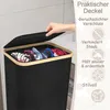 LARS360 Czarny Kosz na pranie Skrzynia na pranie Skrzynia Podgląd zdjęcia produktu 3