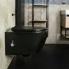 Aloni WC Schwarz Matt Spülrandlos Wand WC mit Taharet Produktbild-Vorschau 3
