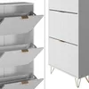 Schuhschrank Vicco Helge Weiß 60 x 166.7 cm 4 Fächer, Model Produktbild-Vorschau 5