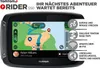 A TomTom Rider 550 GPS device is shown with a map displayed on its screen, along with feature callouts. Anteprima dell’immagine prodotto