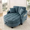 Divano letto 2 in 1 con pouf contenitore, divano Anteprima dell’immagine prodotto 1