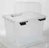 Boîte à charnières 19L transparente avec couvercle Boîte de Voir les images du produit 9