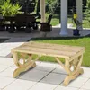 Outsunny tuinstoel, bank, tuinmeubel, rustieke bank, Productafbeelding-voorbeeld 2