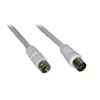 A white coaxial cable with two connectors. Náhled obrázku produktu