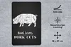 MuchoWow® Mauspad Mousepad Fleisch - Schwein - Fleischer Produktbild-Vorschau 2