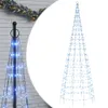 vidaXL Sapin de Noël à LED pour mât de drapeau 550 LED bleu Voir les images du produit 1