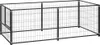 vidaXL Buda dla psa czarna 200x100x70 cm stalowa - Budy i Podgląd zdjęcia produktu 2
