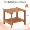 Table d'appoint en bois COSTWAY, table de jardin avec trou Voir les images du produit 3