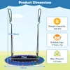 COSTWAY Hangschommel, diameter 100 cm, kinderschommel met Productafbeelding-voorbeeld 3