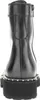 A close-up view of the back of a black boot. Produktbild-Vorschau