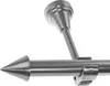 Edelstahl Look Gardinenstange 20mm Wandträger 1-läufig Produktbild-Vorschau 1