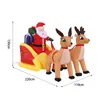 Père Noël gonflable de 220 cm sur un traîneau avec 2 rennes Voir les images du produit 5