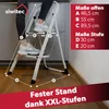 siwitec Klapptritt aus Stahl, 2 Stufen, Weiß, Trittleiter, Produktbild-Vorschau 2