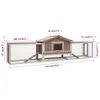 vidaXL Kaninchenstall Mokka 310x70x87 cm Kiefer & Tanne Produktbild-Vorschau 8