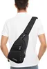 Herren Sling Bag Crossbody Tasche mit USB Port, A0575 Produktbild-Vorschau 7