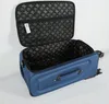 An open blue suitcase against a white background. Produktbild-Vorschau