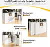 Abrihome Table de bar extensible avec espace de rangement, Voir les images du produit 6