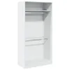 vidaXL Kleiderschrank Weiß 100x50x200 cm Holzwerkstoff Produktbild-Vorschau 1