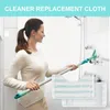 A woman is cleaning a shower with a mop. Produktbild-Vorschau