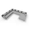 TRADA Gartenecksofa Bahama XXL Streifen Grau Links 410x298 Produktbild-Vorschau 5