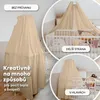 Nebesa na dětskou postýlku krémová, s tyčí na nebesa - Náhled obrázku produktu 3