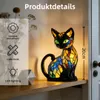 Katzen Lampe, Katzenlampe Mosaik, Nachttischlampe, USB Produktbild-Vorschau 9