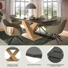 Uittrekbare eettafel, Artisan grijs, met X-poten, 150-190 Productafbeelding-voorbeeld 6