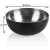 com-four® 2x Rührschüssel aus Edelstahl und schwarzer Produktbild-Vorschau 6