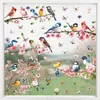 9 Blatt Fensterbilder Frühling Vögel Blumen Schmetterling, Produktbild-Vorschau 1