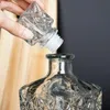 Elegancka kwadratowa karafka z korkiem do napojów Podgląd zdjęcia produktu 4