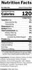 A nutrition facts label for a protein supplement. Produktbild-Vorschau