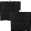 Two black charcoal filters for a kitchen hood, arranged diagonally. Produktbild-Vorschau