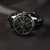 A close-up shot of a black Casio Edifice watch with a leather strap, resting on a dark, textured surface. Produktbild-Vorschau