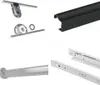 A collage of different hardware components, likely for furniture or doors. Produktbild-Vorschau