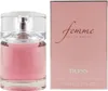 A bottle of Hugo Boss Femme Eau de Parfum and its packaging are displayed side-by-side against a white background. Podgląd zdjęcia produktu