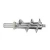 A close-up studio shot of a metal meat grinder auger screw with a white ring, isolated on a white background. Náhľad obrázku produktu