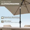 Sekey Sonnenschirm Rechteckig 300x200 cm, Aluminium Produktbild-Vorschau 4
