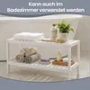 SONGMICS Schmales Schuhregal Bambus 2 Ebenen Platzsparend Produktbild-Vorschau 6