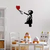 Wallity, Banksy - 13-1, décoration murale, rouge, métal, Voir les images du produit 2
