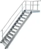 A metal staircase with a railing against a white background. Produktbild-Vorschau