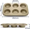 WELLHAUS Forma na muffiny, 26,5 x 2,7 x 18,5 cm, 6 kusov, Náhľad obrázku produktu 3