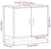 vidaXL Waschbeckenunterschrank Räuchereiche 65x33x60 cm Produktbild-Vorschau 8