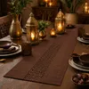 Tafelkleed met open ornamenten, lichtbruin, 40x140 cm Productafbeelding-voorbeeld 6
