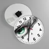 Wanduhr - Rund - Glasuhr - Auge Feder Skizze Menschen - Produktbild-Vorschau 2