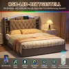 INONEFT Boxspringbed, gestoffeerd bed 140x190 met LED en Productafbeelding-voorbeeld 5